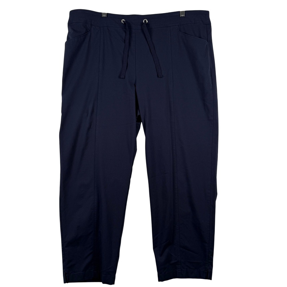 Chico's Navy Cropped Drawstring Pants